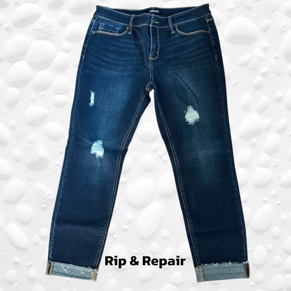 BUFFALO David Bitton "Jess" Rip & Repair Skinny Jeans – Size 10/30 – NWT (No Tag - Picture 2 of 5